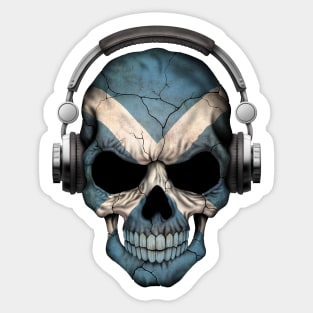 Dark Skull Deejay with Scottish Flag Sticker